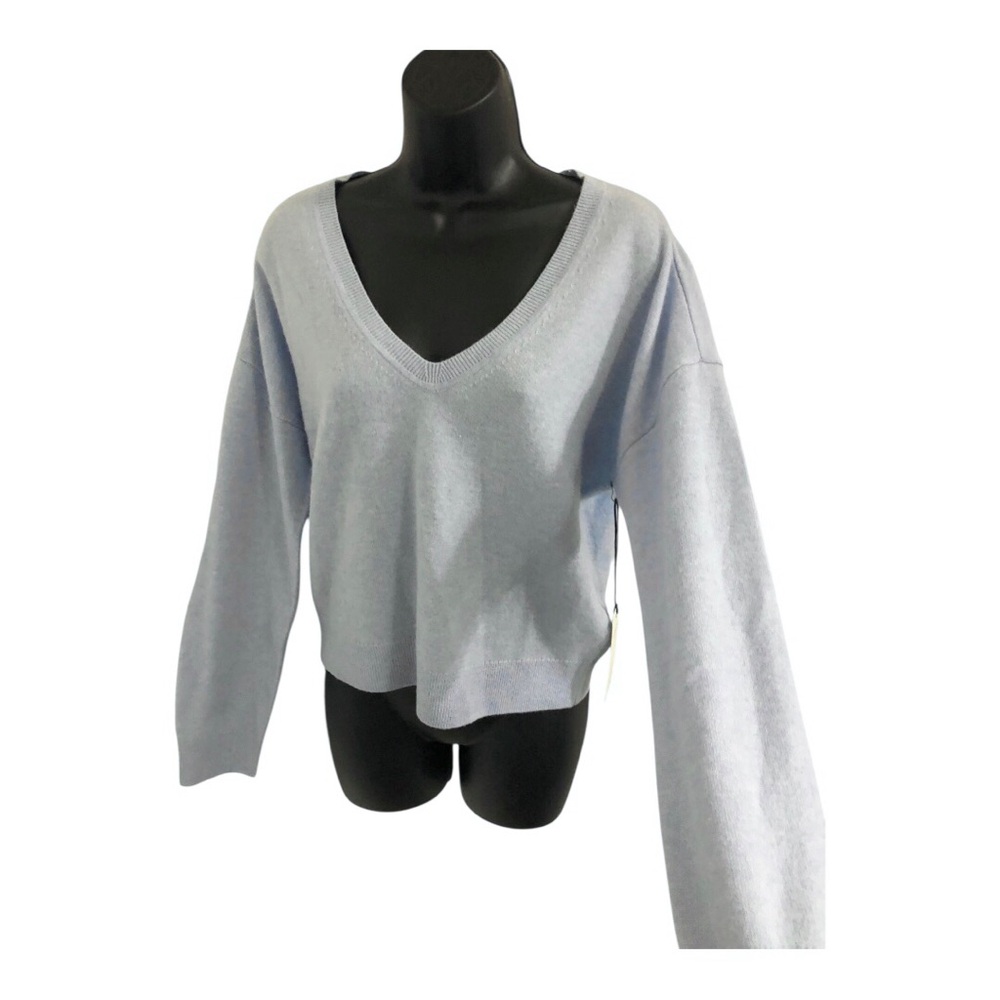 Abercrombie & Fitch blue‎ v-neck luxurious long sleeve cashmere sweater size M